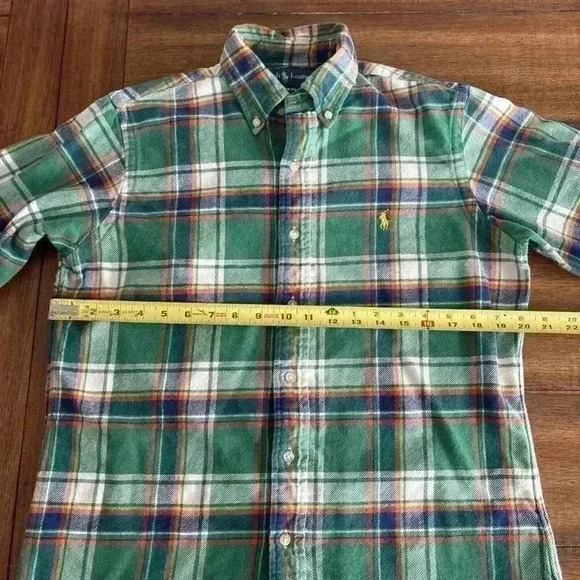 Ralph Lauren Performance Flannel Shirt SZ M Custom Fit Long Sleeve Button Up - Picture 4 of 9